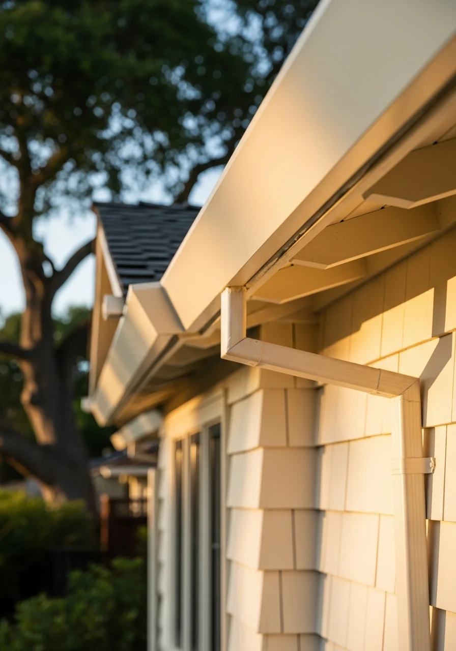 Close-up of quality exterior work on a San Mateo property with attention to detail and finish.